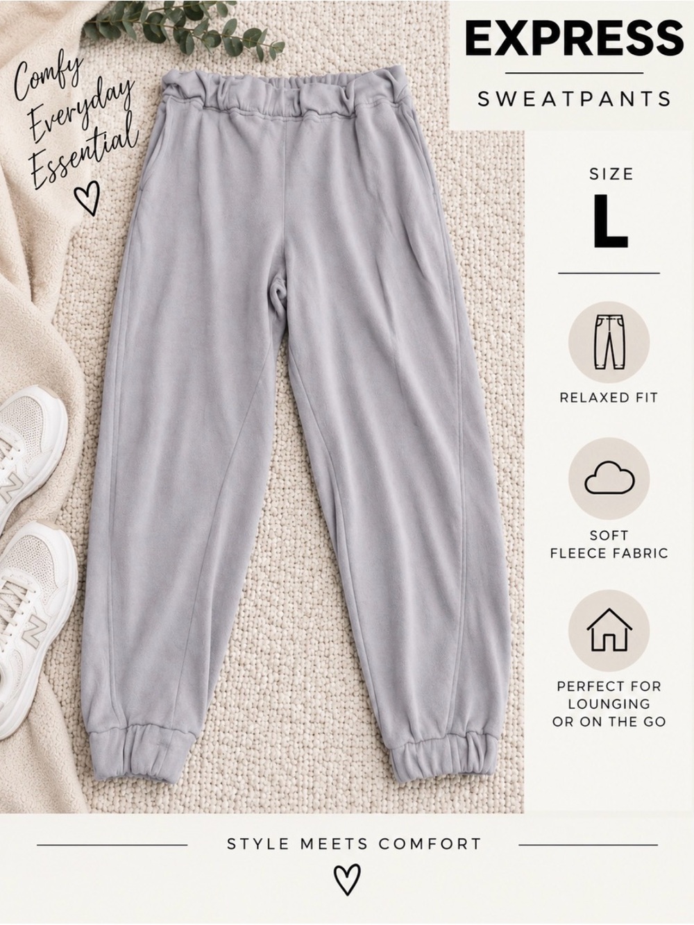 Express Lavender Relaxed Jogger Pants